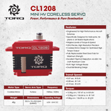 TORQ CL1208 Mini HV Coreless Servo